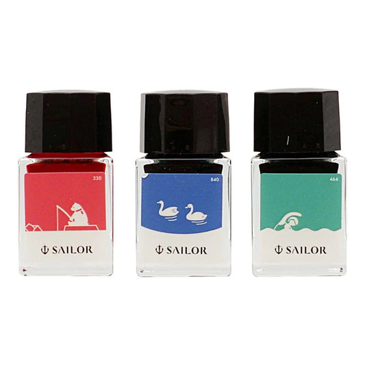 Sailor 3 Colour Ink Set - Minamo (No. 230+840+464)